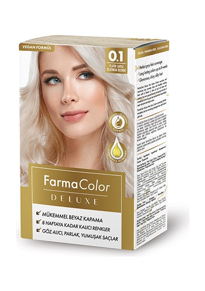 Farmacolor Deluxe Saç Boyası Platin Sarı 0.1