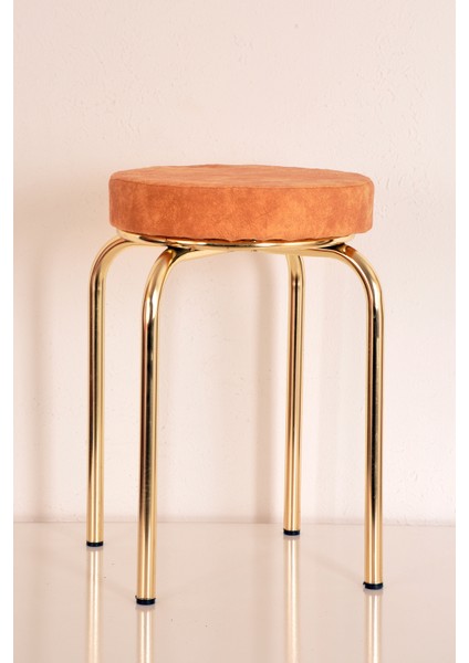 8 Adet Sarı Ninova Altın Ahtapot Tabure Mutfak Taburesi Demir Tabure