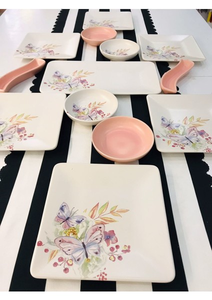 6 Kişilik 13 Parça Kare Bahar Kahvaltı Takımı fiyatları