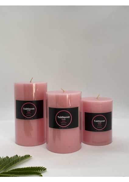 Candle Çilek Aromalı 3'lü Mum Seti