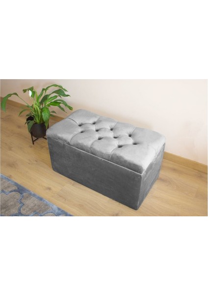 Lüks Kapitoneli Sandıklı Puf 120 cm