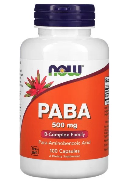 Now Foods, Paba, 500 Mg, 100 Capsules. Usa