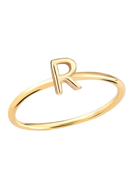 14 Ayar Altın R Harfli Yüzük fiyatları