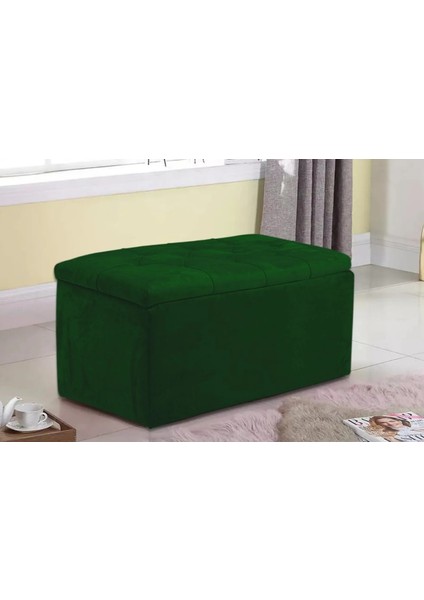 Lüks Kapitoneli Sandıklı Puf 70 cm
