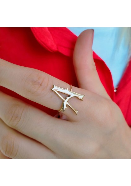 14 Ayar Altın A Harf Yüzük fiyatları