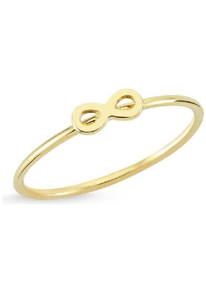 14 Ayar Altın Sade Sonsuzluk Yüzük