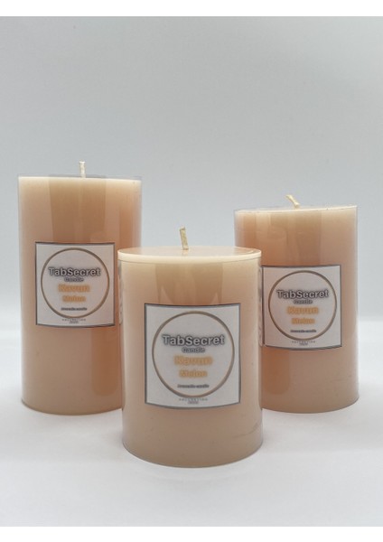 New Collection Kavun Aromalı 3'lü Mum Seti