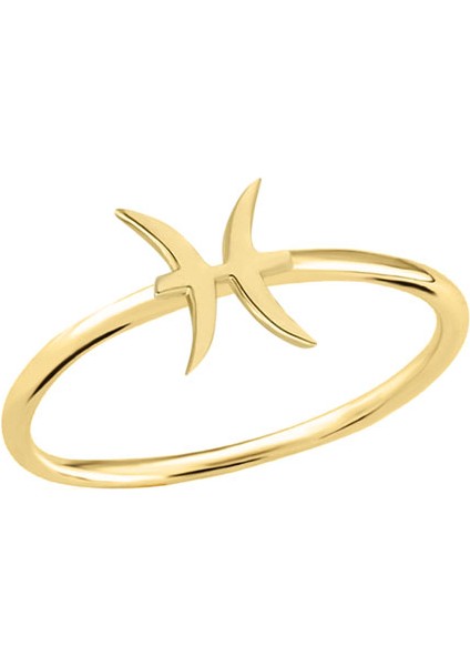 14 Ayar Altın Balık Burç Yüzük