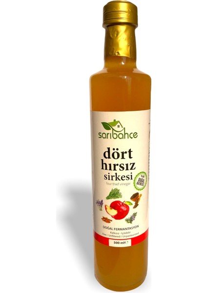 Dört Hırsız Sirkesi Doğal Fermente 500 ml 2'li