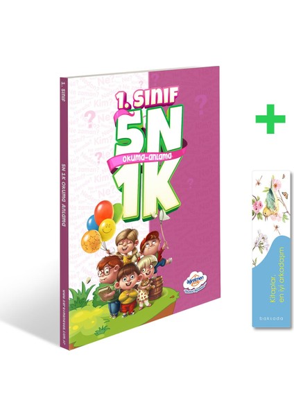 - 1. Sınıf 5N1K Okuma Anlama Kitabı - Baksada Kitap Ayracı