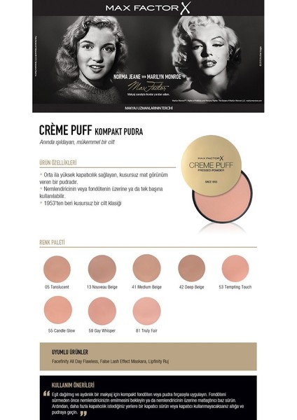 Max Factor Creme Puff Pudra 42 Deep Beige