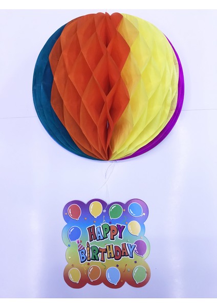 Parti Malzemeleri Kağıt Süs Happy Birthday Dekor 55 cm