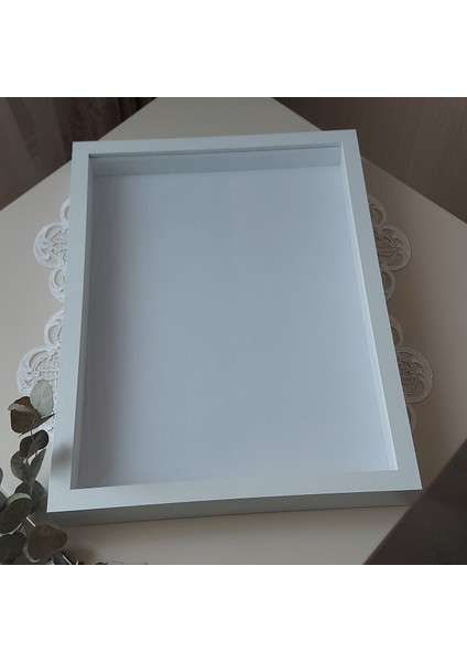 30X40 cm Yeni Trend Anı Çerçevesi Gül Kutusu! Beyaz Zemin