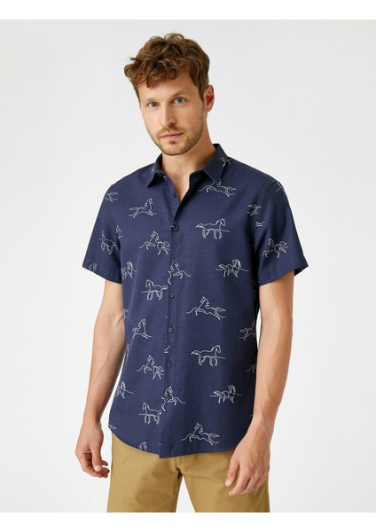 Erkek Kısa Kollu Gömlek Pamuklu modelleri