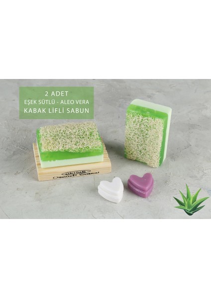 Eşek Sütlü & Aloe Veralı Kabak Lifli 2'li Sabun 240GR