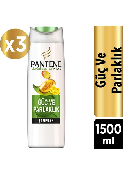 Şampuan Doğal Sentez Güç ve Parlaklık 500 ml x 3 Adet