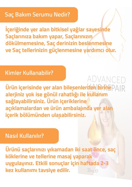 CN Ticaret Xmile Saç Bakım Serumu Bitkisel YağVitamin Katkılı 30 ml