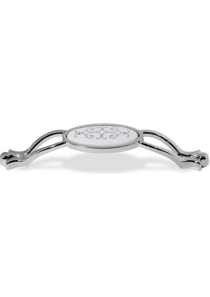 Erdem Çekmece Dolap Kapak Kulpu Kulbu Krom Gri Metal Kulp 128 mm (4 Adet)