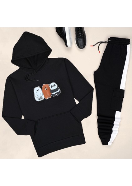 Siyah Panda Eşofman Takımı