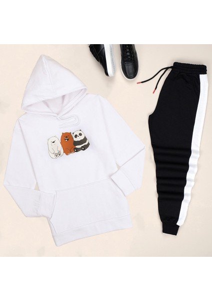 Beyaz Panda Eşofman Takımı