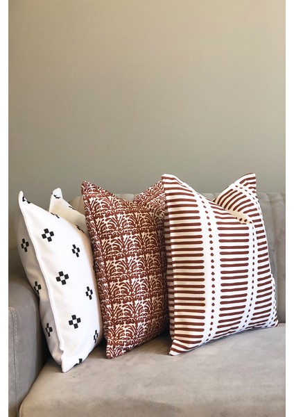 Çizgi Desenli Minimal Modern Kırlent Kılıfı fırsatları