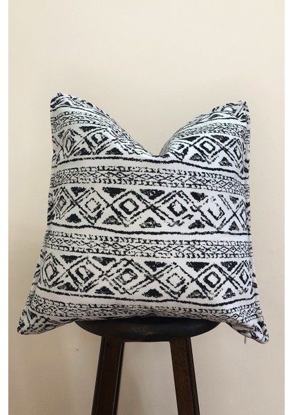 Geometrik Desenli Boho Kırlent Kılıfı