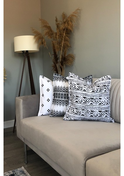 Geometrik Desenli Boho Kırlent Kılıfı modelleri