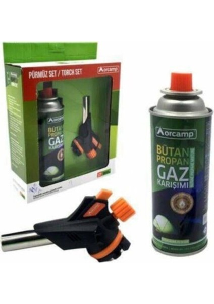 Turbo Torch Pürmüz Çakmak Set