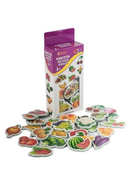 Manyetik 6 Lı Set, Harfler, Sayılar, Hayvan, Meyve, Taşıt Tangram, Eğitici Magnet