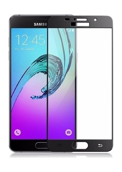 Samsung Galaxy A3 2016 Tam Kaplayan Fiber Nano Ekran Koruyucu Cam Beyaz