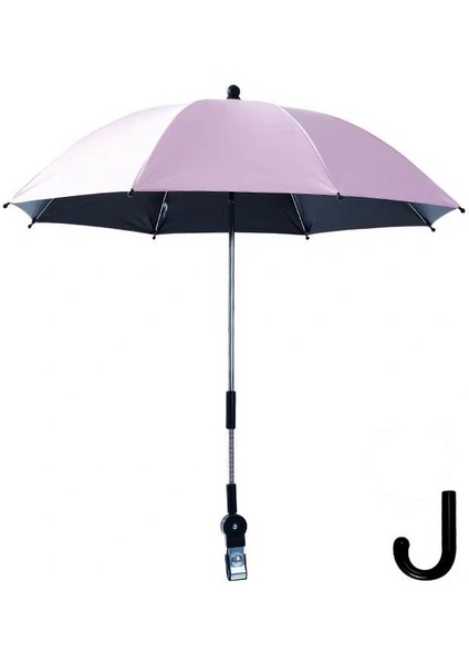 Arabası Şemsiye Anti-Uv Güneş ve Yağmur Çift Kullanımlı Şemsiye (Pembe) (Yurt Dışından)