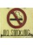 Nostaljik Araba Figürlü Ahşap Kapı Yazısı No Smoking 24CM 2