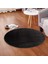 Yıkanabilir Post Peluş Desen 4003 Antrasit 80X80 cm Daire Dod Taban Halı 1