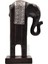 Gümüşi Detaylı Uzun Fil Heykelciği (19 Cm) 1