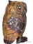 El Yapımı Ahşap Baykuş (33 Cm) 2
