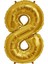 Rakam Folyo Balon 8 Altın Renk 100 cm - 40" 1