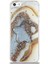 Caseworld Apple Apple iPhone 5 Kapak Mermer Desenli Pop Socketli Silikon Kılıf - Gold 1