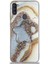 Caseworld Samsung Galaxy M11 Kapak Mermer Desenli Pop Socketli Silikon Kılıf - Gold 1