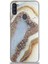 Caseworld Samsung Galaxy M11 Kapak Mermer Desenli Pop Socketli Silikon Kılıf - Gold 2