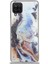 Caseworld Samsung Galaxy A12 Kapak Mermer Desenli Pop Socketli Silikon Kılıf - Mor 1