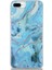Caseworld Apple Apple iPhone 7 Plus Kapak Mermer Desenli Pop Socketli Silikon Kılıf - Mavi 2