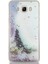 Caseworld Samsung Galaxy J710 Kapak Mermer Desenli Pop Socketli Silikon Kılıf - Beyaz 2