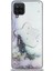 Caseworld Samsung Galaxy A12 Kapak Mermer Desenli Pop Socketli Silikon Kılıf - Beyaz 1