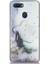 Caseworld Oppo A5S Kapak Mermer Desenli Pop Socketli Silikon Kılıf - Beyaz 1