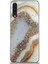 Caseworld Samsung Galaxy A50 Kapak Mermer Desenli Pop Socketli Silikon Kılıf - Gold 2