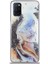 Caseworld Oppo A72 Kapak Mermer Desenli Pop Socketli Silikon Kılıf - Mor 1