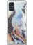 Caseworld Samsung Galaxy A51 Kapak Mermer Desenli Pop Socketli Silikon Kılıf - Mor 2