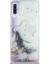 Caseworld Samsung Galaxy A70 Kapak Mermer Desenli Pop Socketli Silikon Kılıf - Beyaz 1