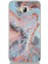 Caseworld Samsung Galaxy J7 Core Kapak Mermer Desenli Pop Socketli Silikon Kılıf - Mercan 2