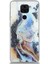 Caseworld Xiaomi Redmi Note 9 Kapak Mermer Desenli Pop Socketli Silikon Kılıf - Mor 1